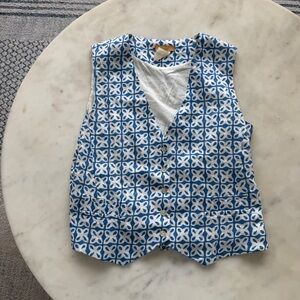 VRG Girl - Blue Patterned Vest